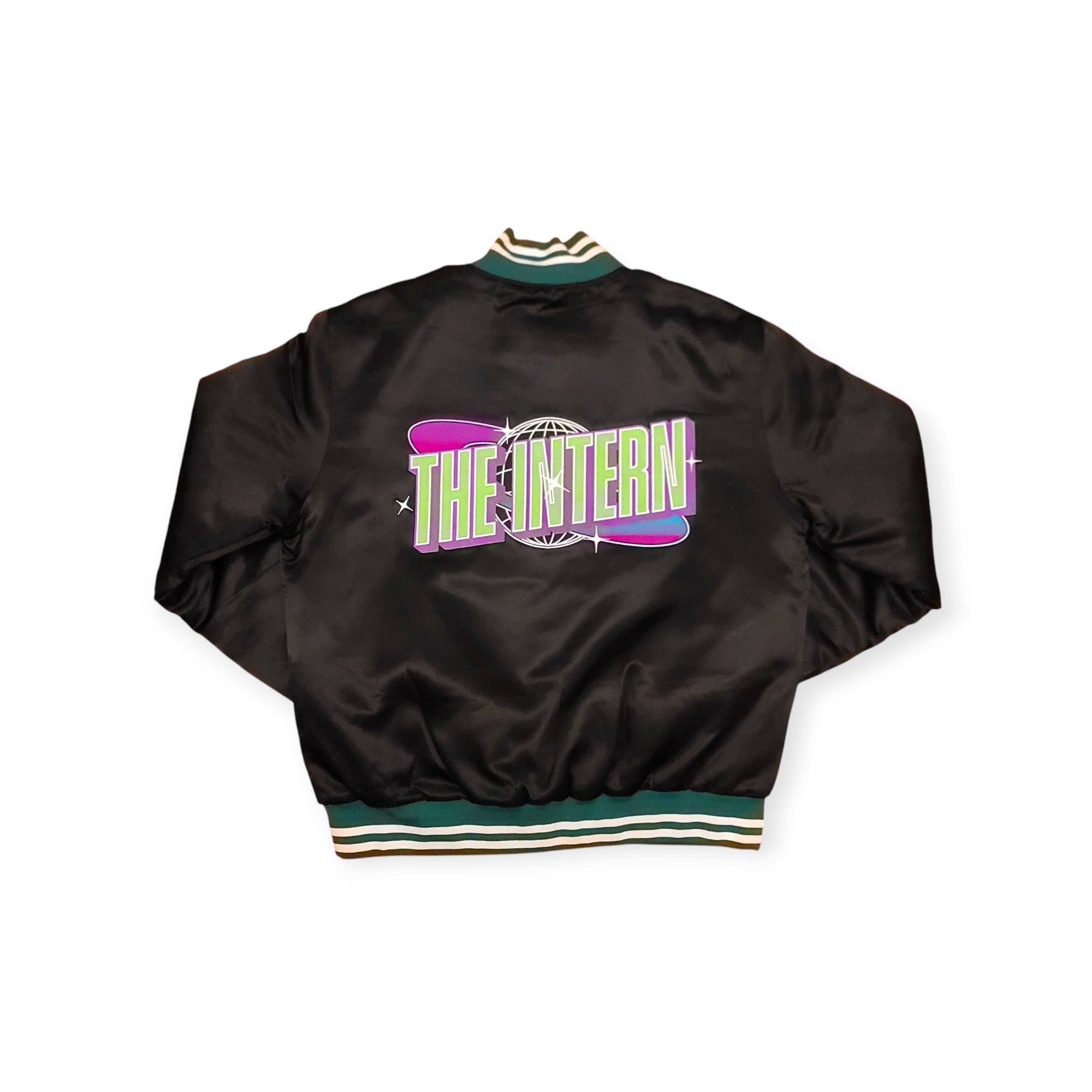 CMP THE INTERN BLACK BASEBALL JACKET