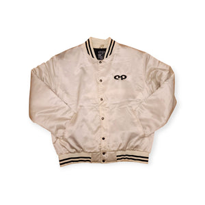 CMP ONE RELIGION WHITE AND BLACK BASEBALL JACKET