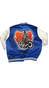 CMP Baseball Varsity Royal Blue and White Motorsport Jacket